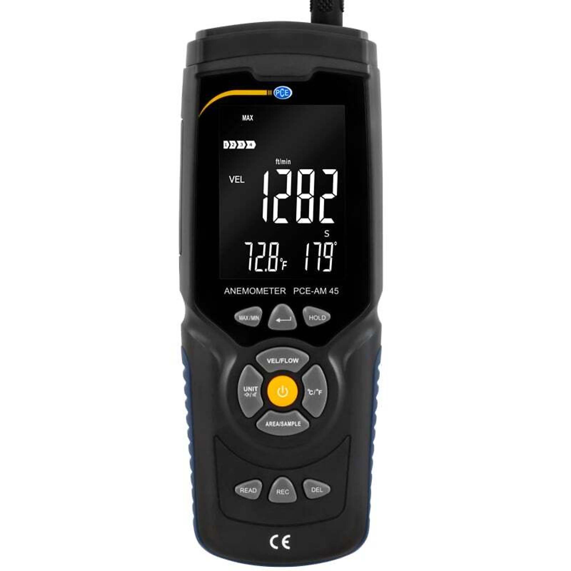 PCE Anemometer — 65mm Impeller, Multifunction, Model# PCE-AM 45
